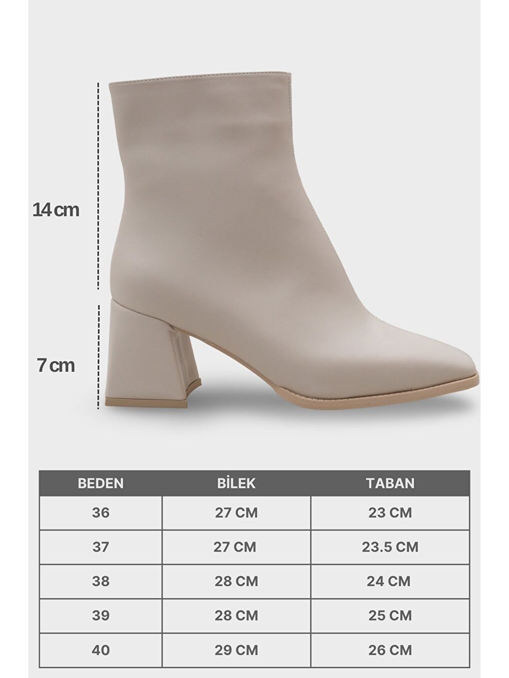 Celine Kadın Bej Topuklu Bot-6