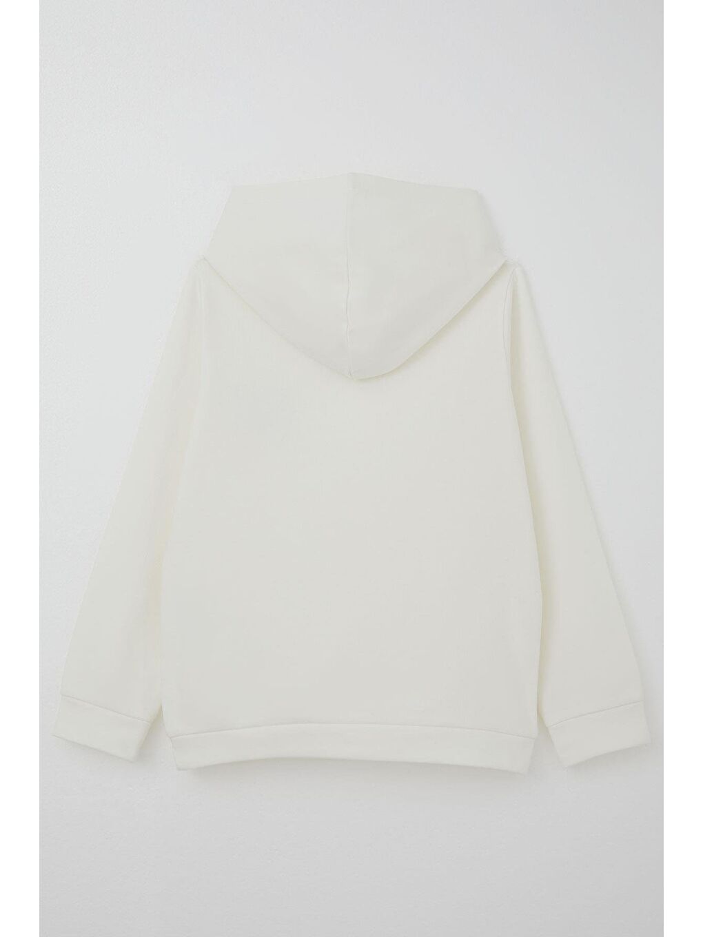 Kız Çocuk Sweatshirt Kapüşonlu Arma Detaylı Ekru (4-8 Yaş)-1