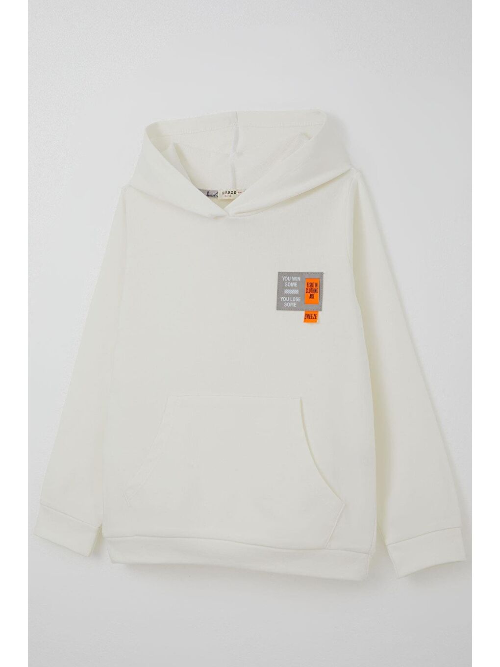 Kız Çocuk Sweatshirt Kapüşonlu Arma Detaylı Ekru (4-8 Yaş)-2