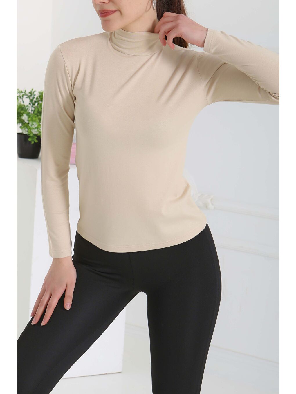 Uzun Kollu Badi Bej - 26823-1