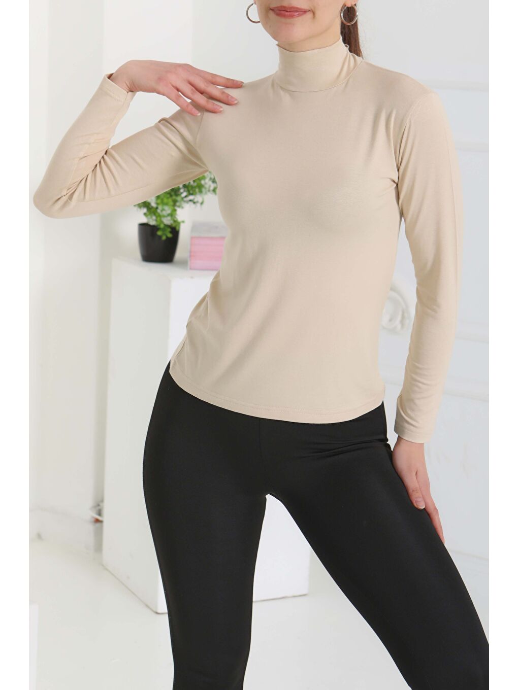 Uzun Kollu Badi Bej - 26823-3