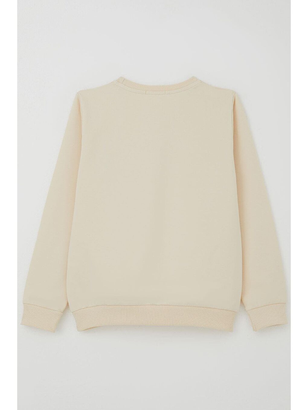 Ekru Kız Çocuk Sweatshirt Ponponlu Yılbaşı Kurdeleli Krem (6-12 Yaş)-1