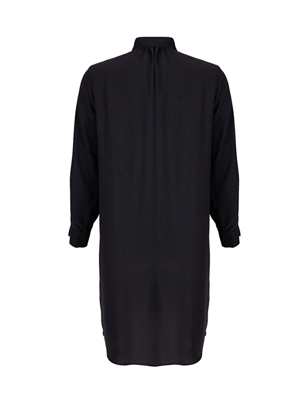 Siyah Patı İşlemeli Detaylı Tunik-1