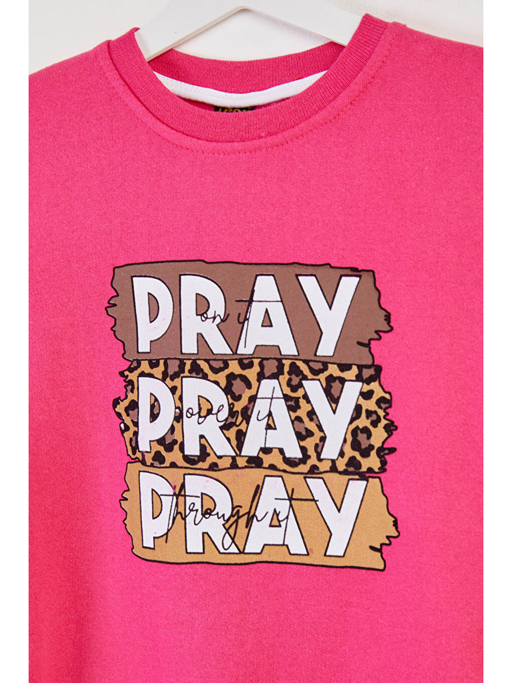 Kız Çocuk Pembe Baskılı Sweatshirt - 26442-1