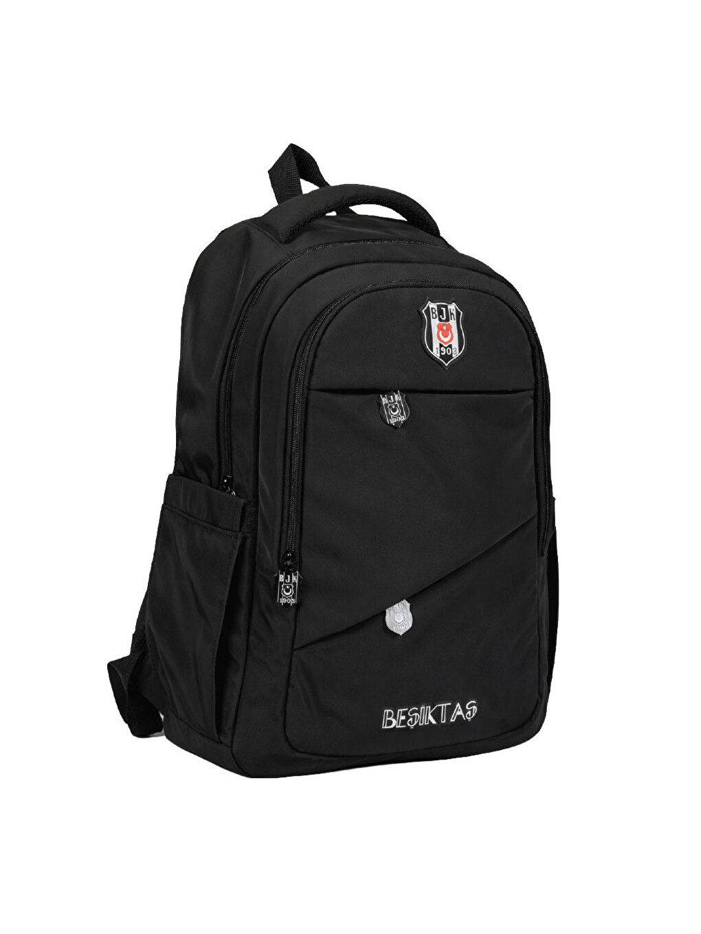 Çapraz Cep Detaylı Siyah Sırt Çantası 26341-1