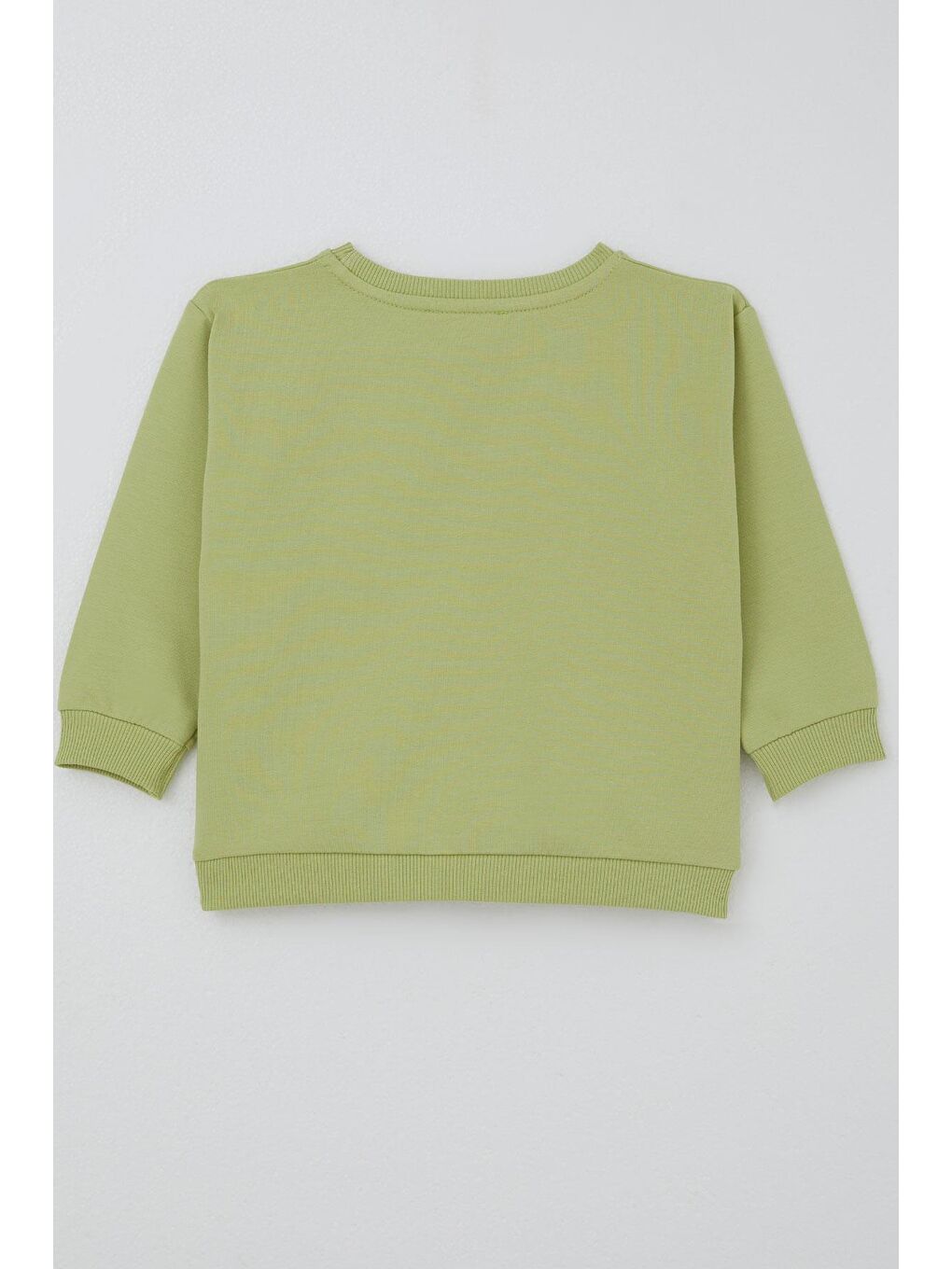 Kız Çocuk Sweatshirt Fiyonklu Çiçek Baskılı Fıstık Yeşili (2-6 Yaş)-2