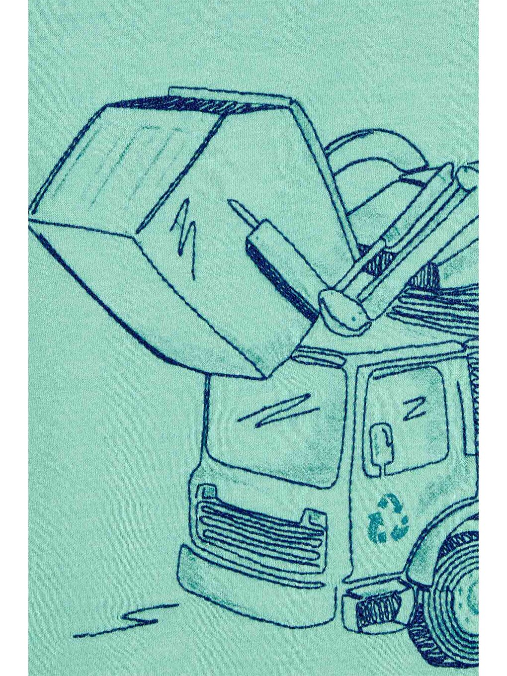 Yeşil Küçük Erkek Çocuk Tshirt-1