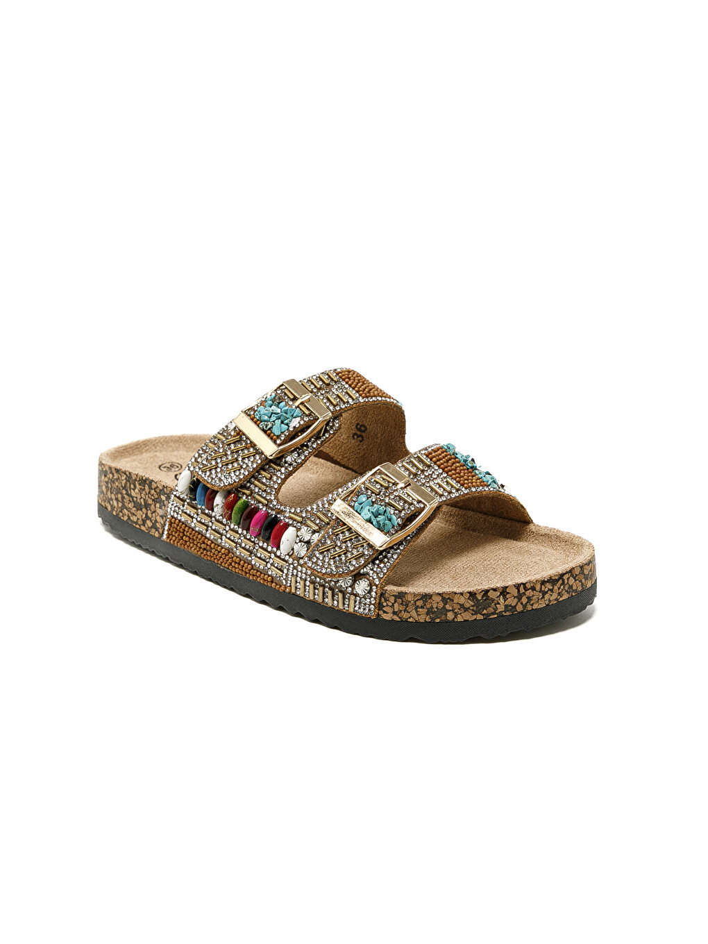 Kahverengi Kadın Terlik 25Y102-2 CL Camel-1