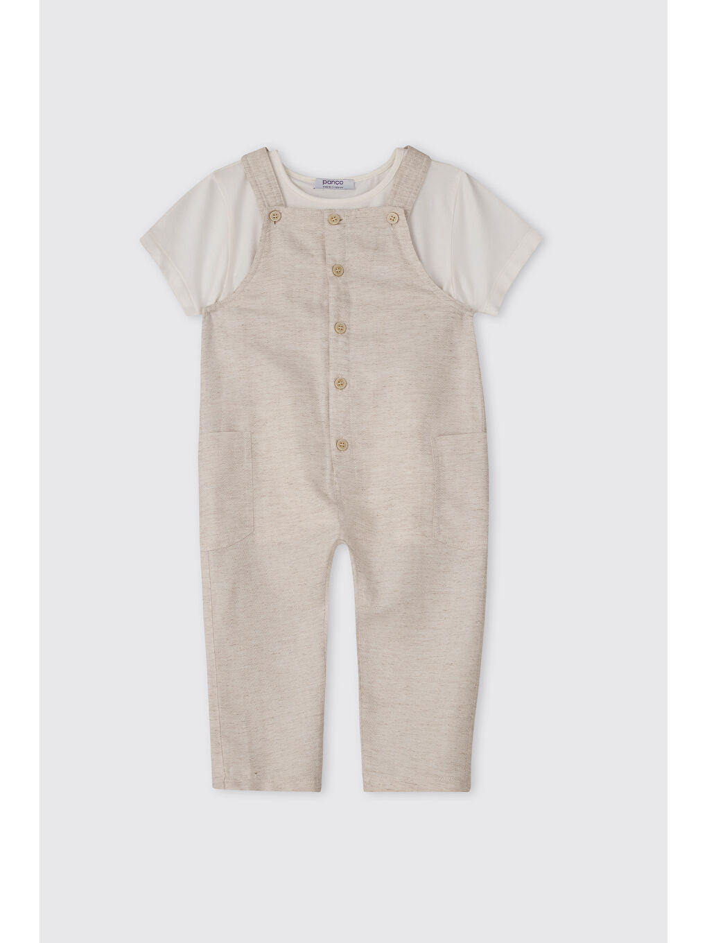 Erkek Bebek Bej 2'li Takım
