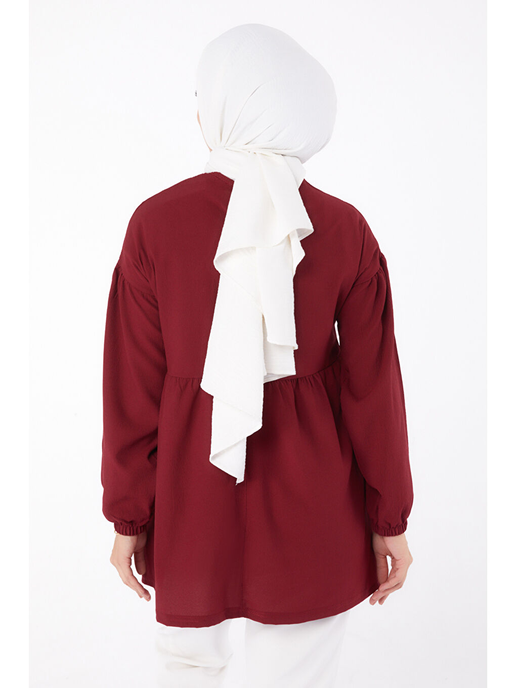 Taşlı Tunik Bordo - 13294-2