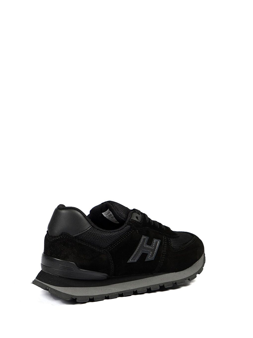 Peru Hakiki Deri Siyah-Füme Kadın Spor Ayakkabı-3