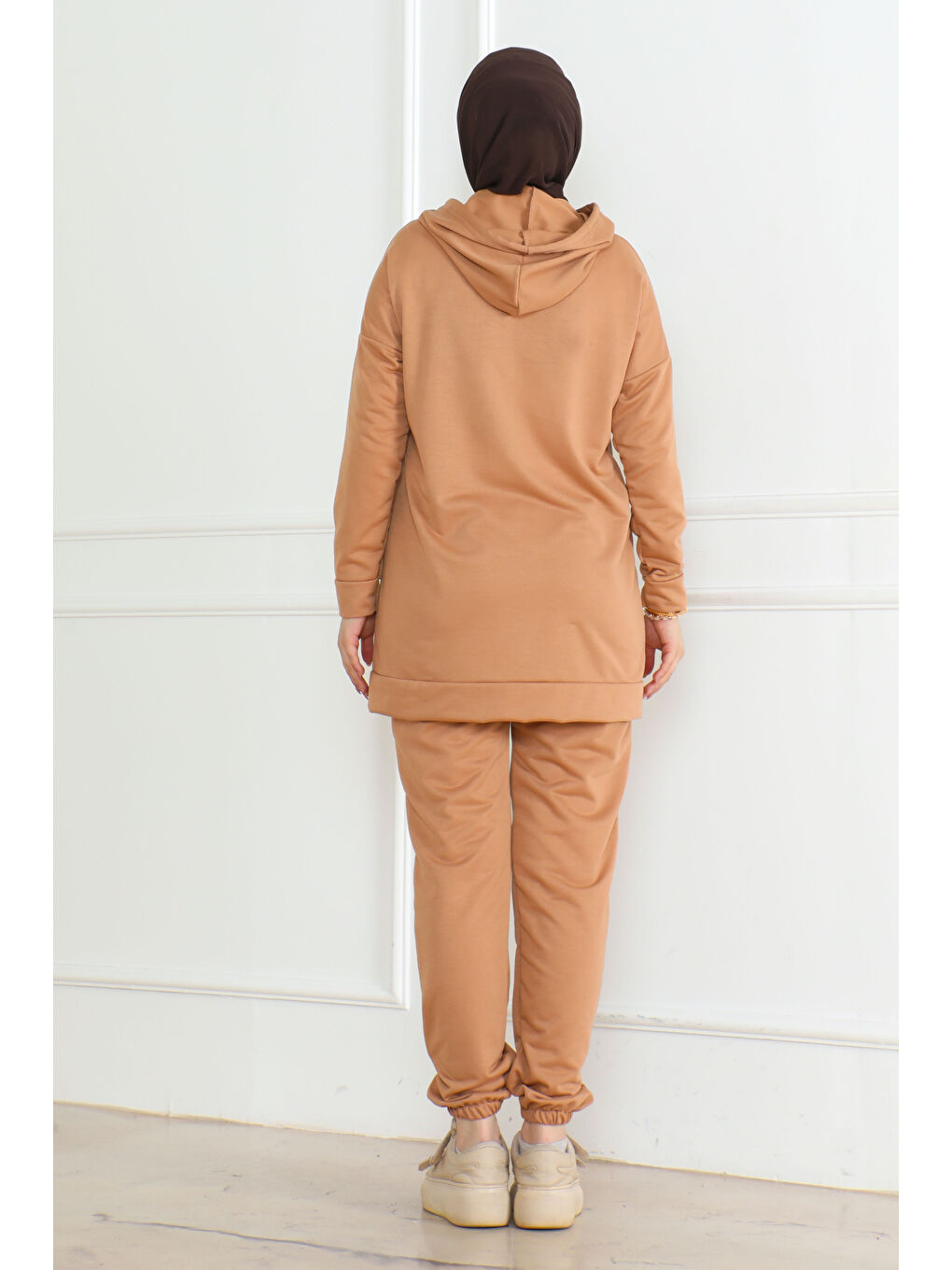 Kahverengi Fermuarlı İkili Takım Biskuvi - 13359-4