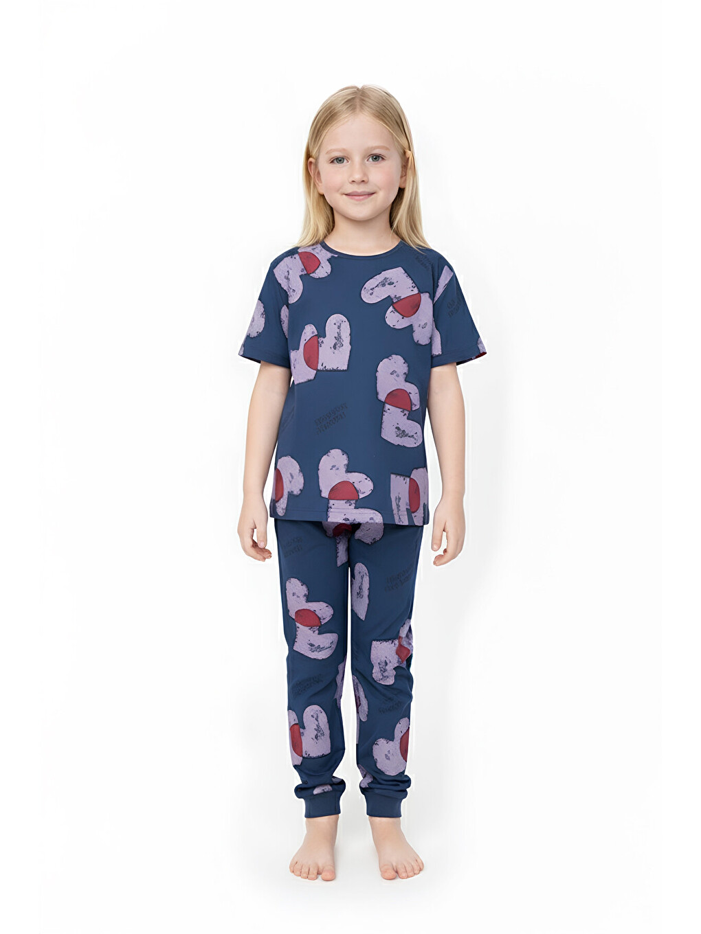 İndigo Kız Çocuk %100 Pamuk Ve Baskılı Pijama Takımı 3-8 Yaş 12720ıs