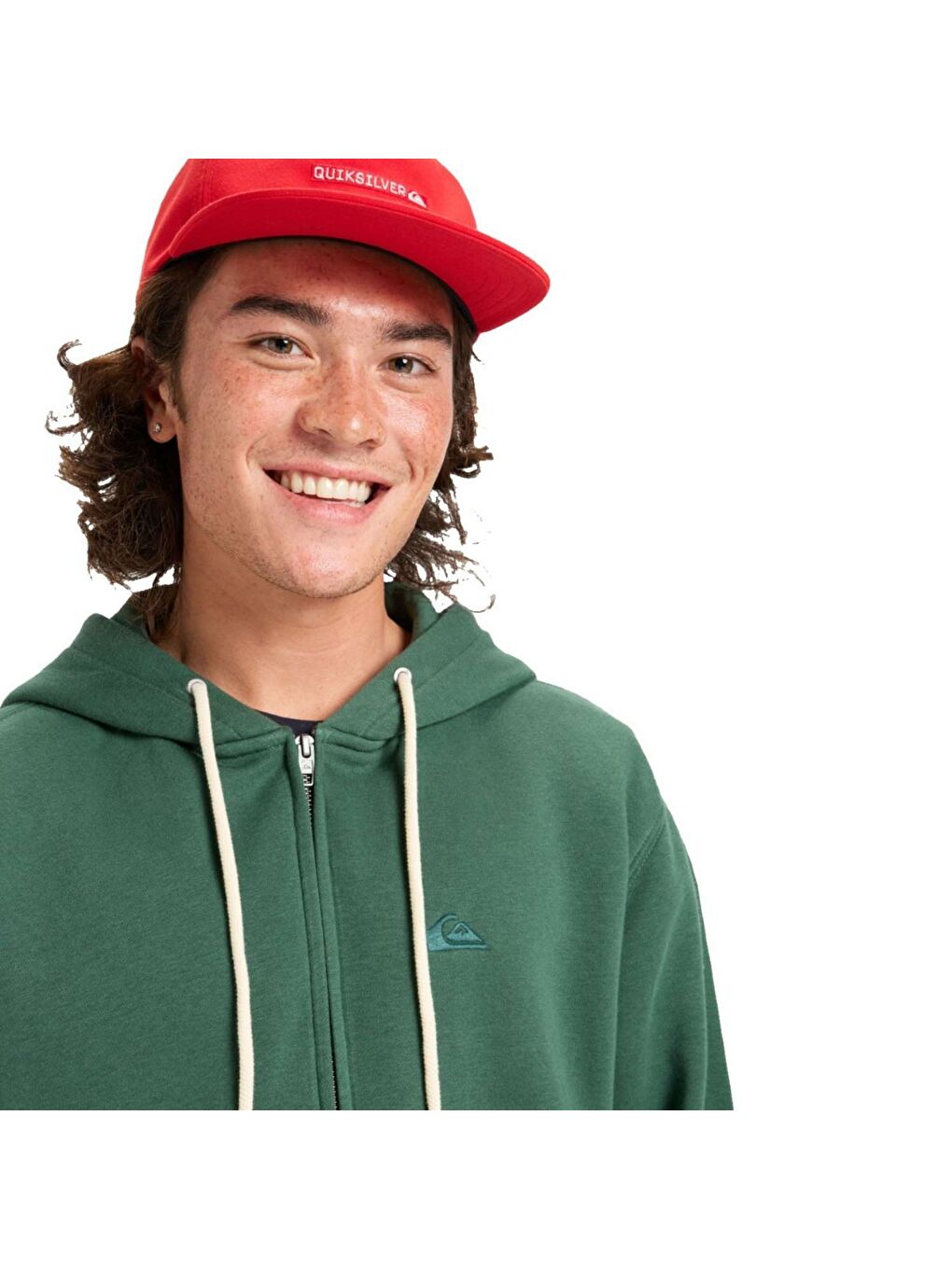 Salt Water Zip Hoodie Erkek Yeşil Fermuarlı Sweatshirt-2