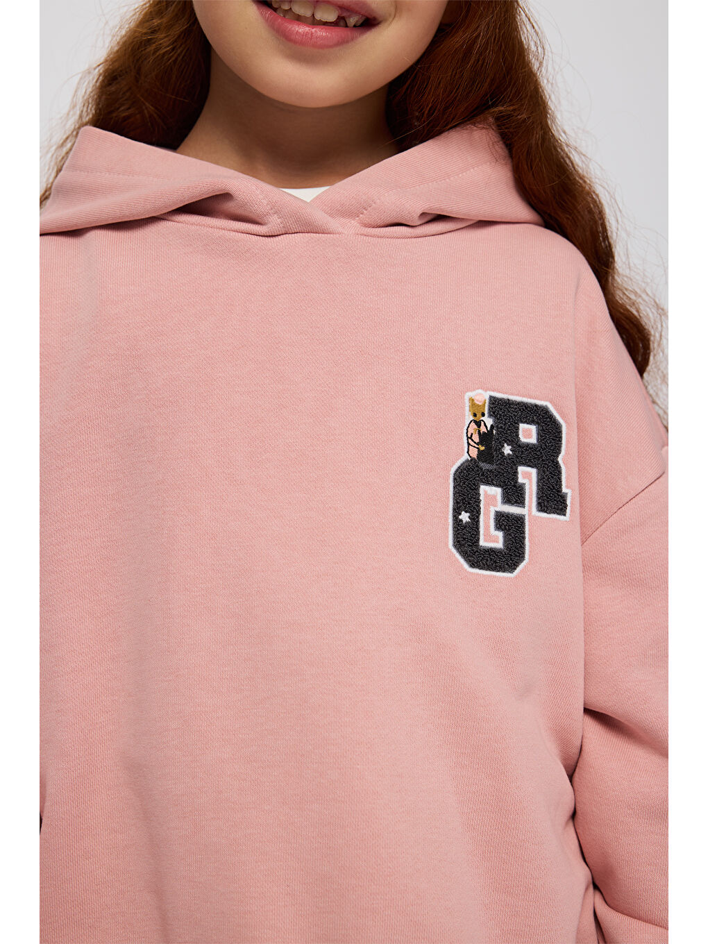 Kız Çocuk Aplike Detaylı Pembe 2'li Takım-4