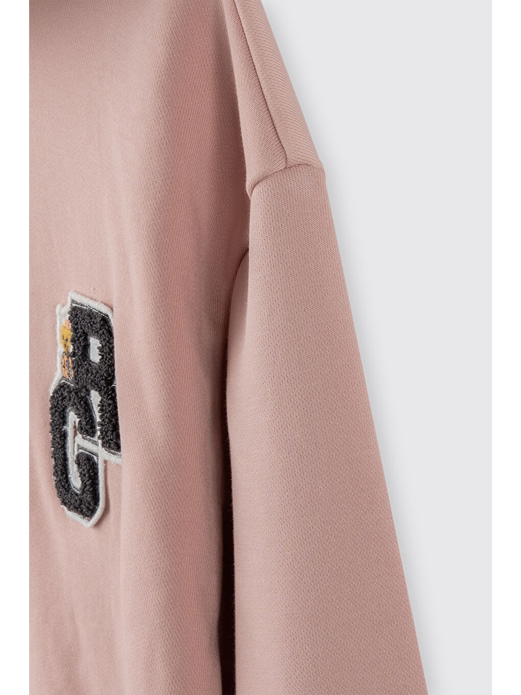 Kız Çocuk Aplike Detaylı Pembe 2'li Takım-7