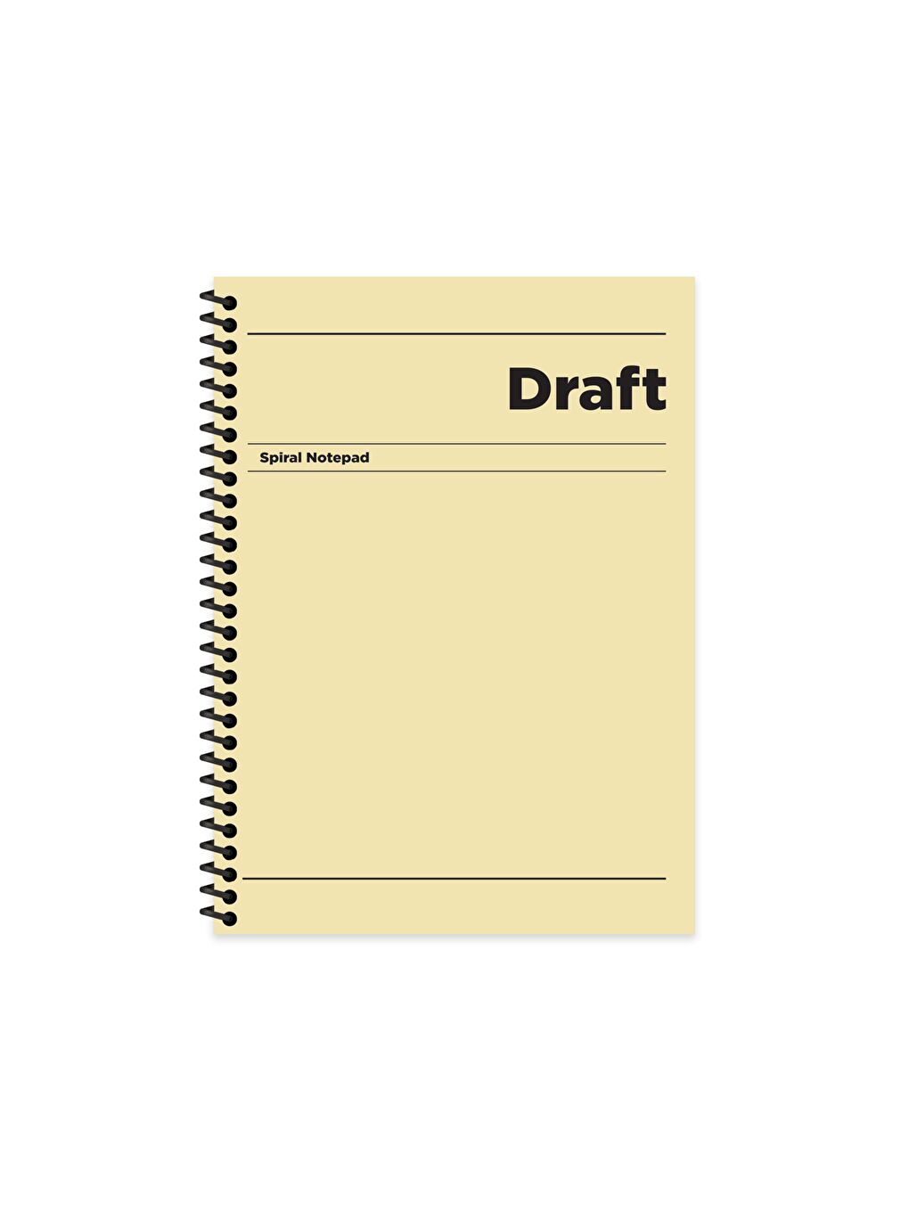 Keskin Color Kareli Sert Kapak Spiralli Draft Defter Sarı 17x24