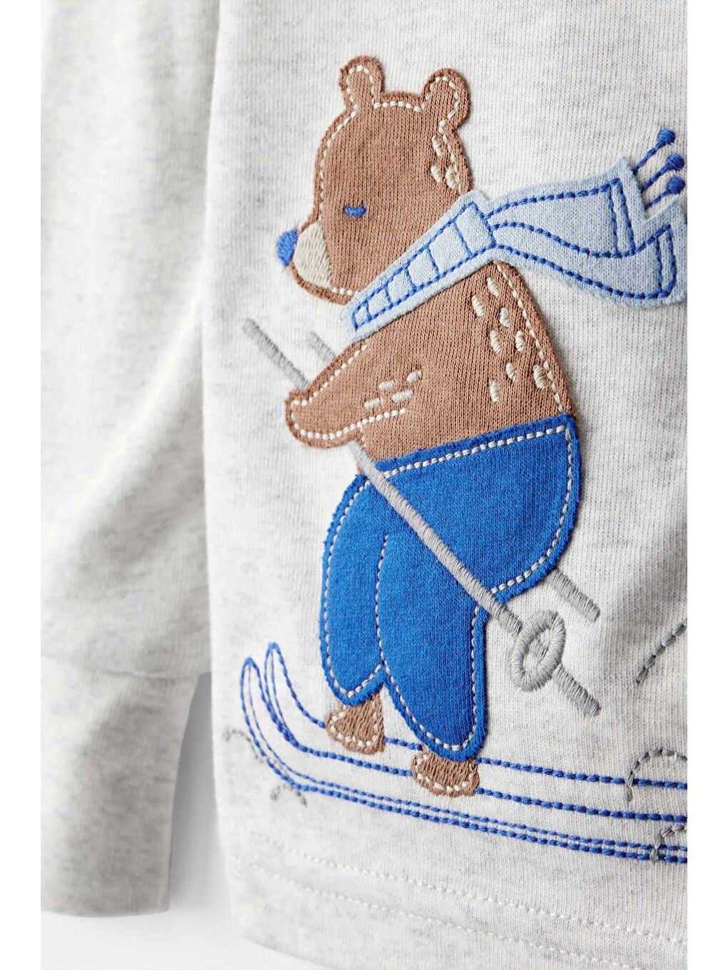 Erkek Bebek Ekru Pijama Set-1