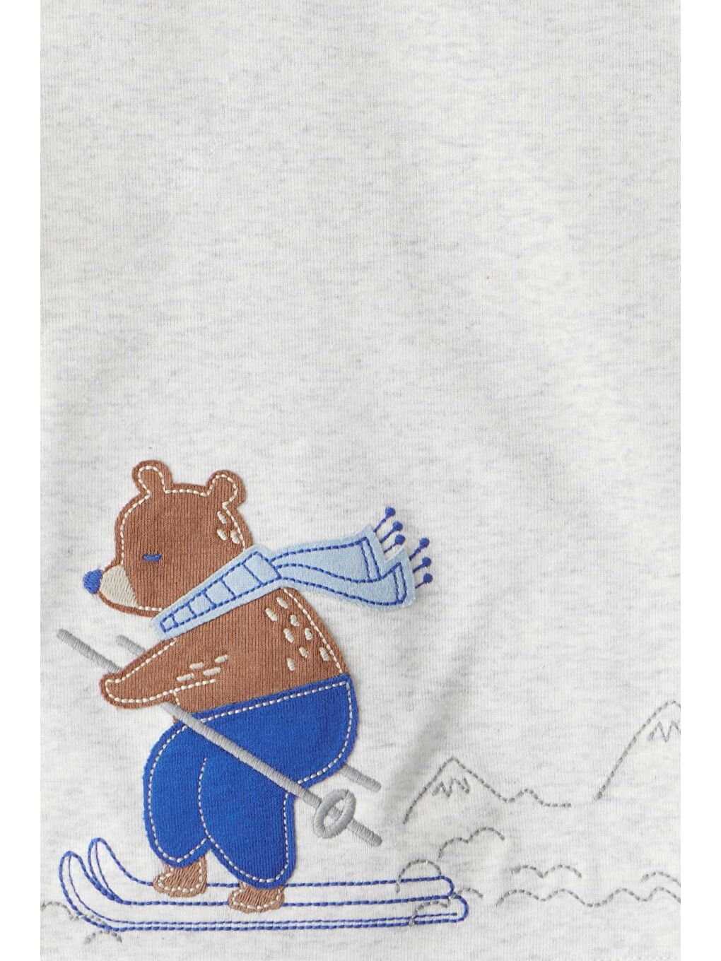 Erkek Bebek Ekru Pijama Set-2