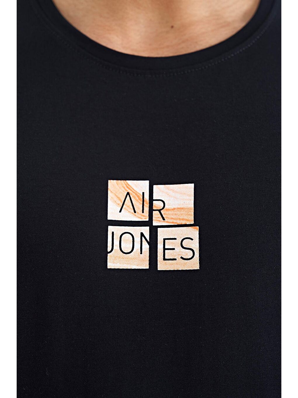 AIR JONES Miles Lacivert Baskılı Erkek T-Shirt - 88222 - 2