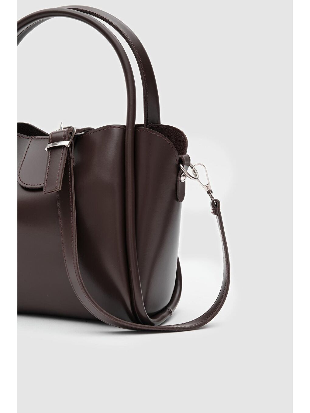 Kahverengi Beca El Ve Çapraz Çanta Acı Kahve-3