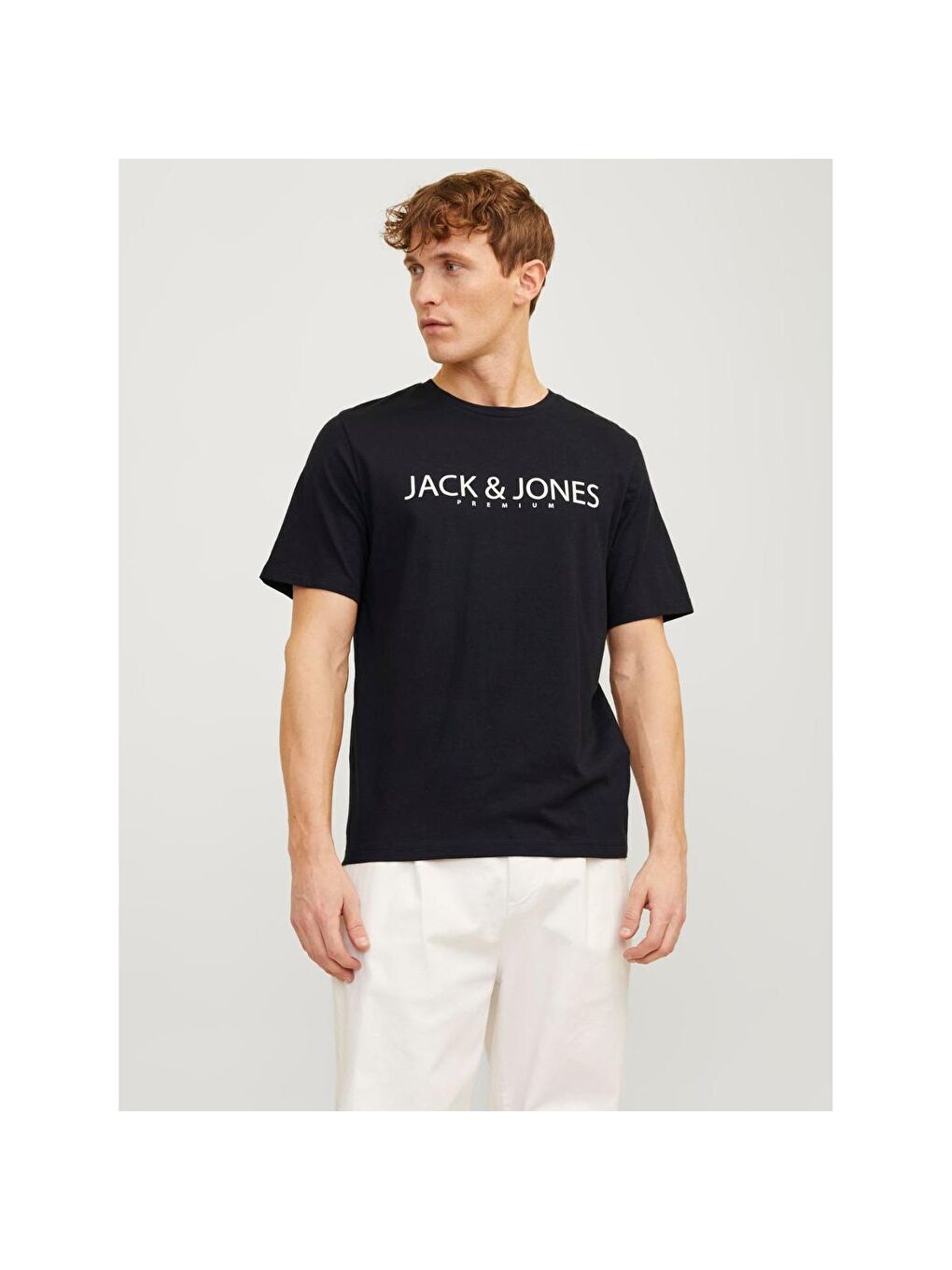 Jack & Jones Blajack Erkek Siyah Bisiklet Yaka Tişört - 1