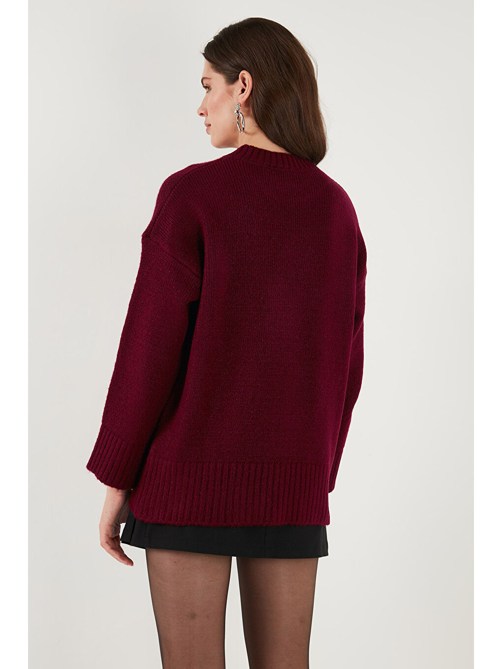 Pembe Regular Fit Bisiklet Yaka Basic 2'li Paket Triko Kazak 4616213S2-4