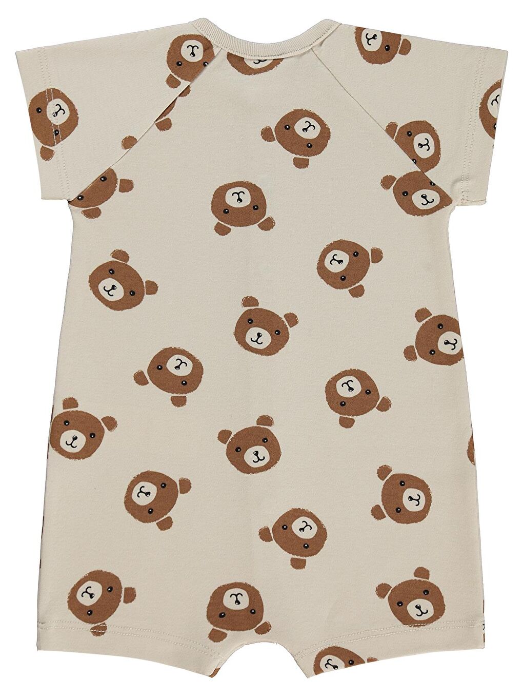 Baby Ayıcık Baskılı 6-18 Ay Tulum - Bej 9-12 Ay-1