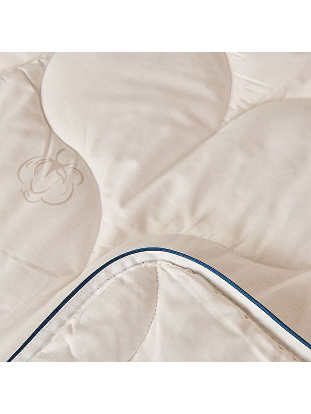 Soft Tek Kişilik Pamuk Yorgan - Beyaz - 155x215 cm-2