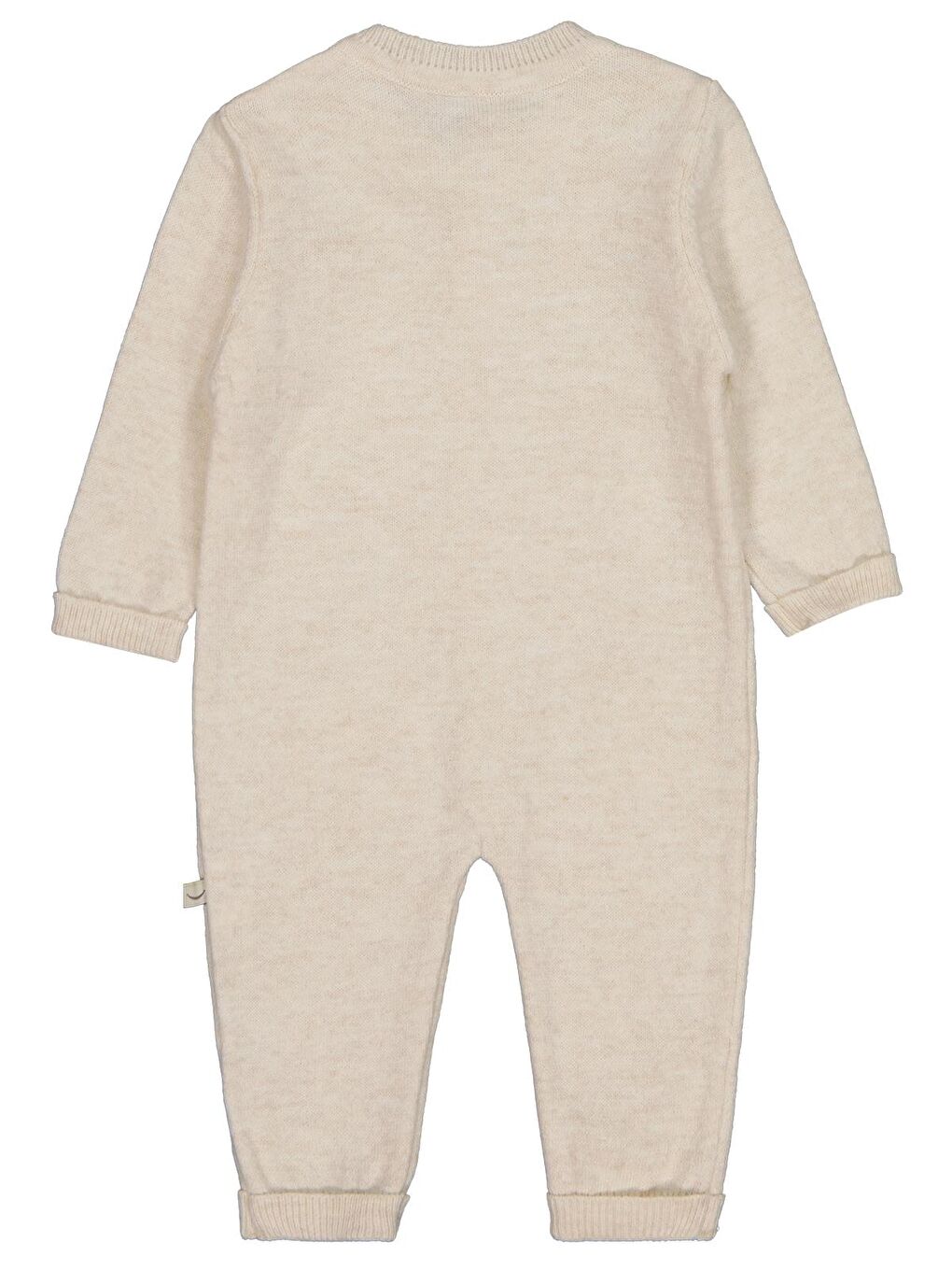 Beybek Düğmeli 3-12 Ay Tulum - Ekru 3-6 Ay-1