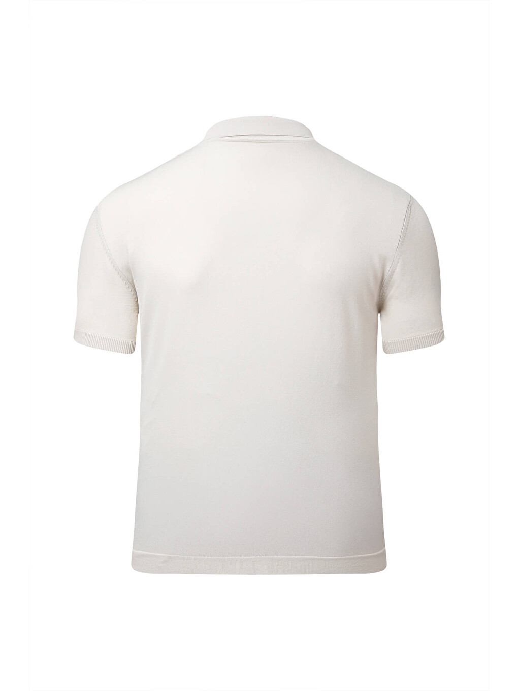 Ekru Regular Fit Polo Yaka Rayon Tişört-2