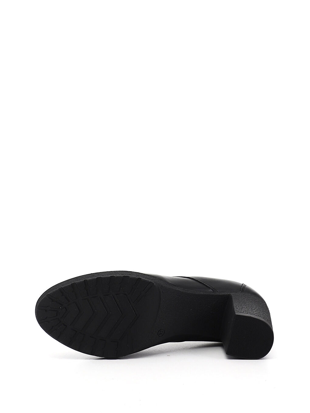 Siyah Kadın SİYAH Bağcıklı Kalın Topuklu Hakiki Deri Ayakkabı-3