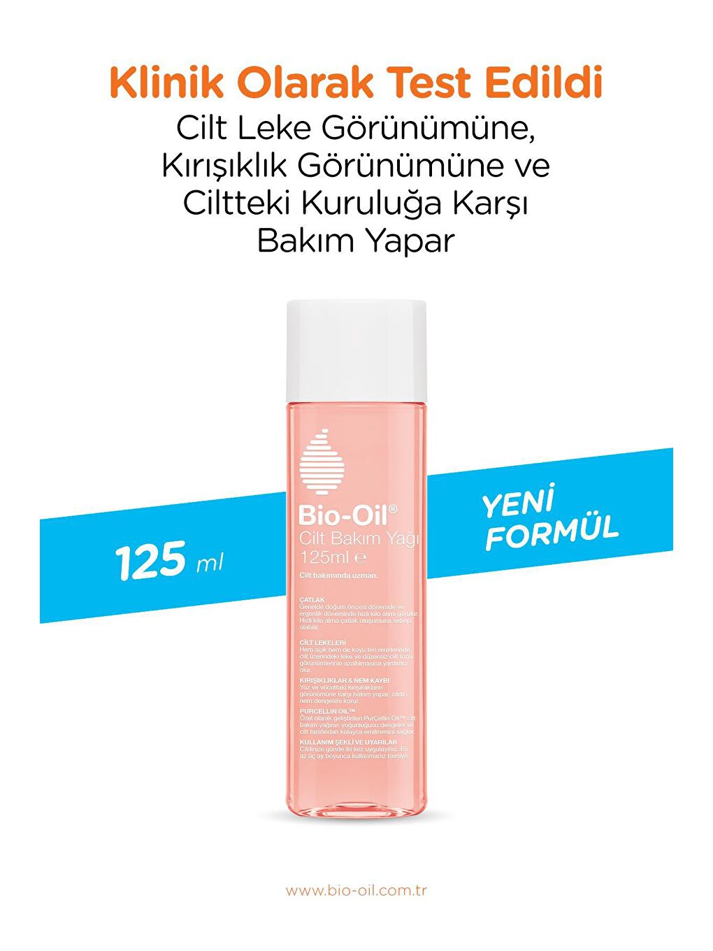 BIO OIL Renksiz Çatlak Karşıtı & Nemlendirici Cilt Bakım Yağı 125 ml