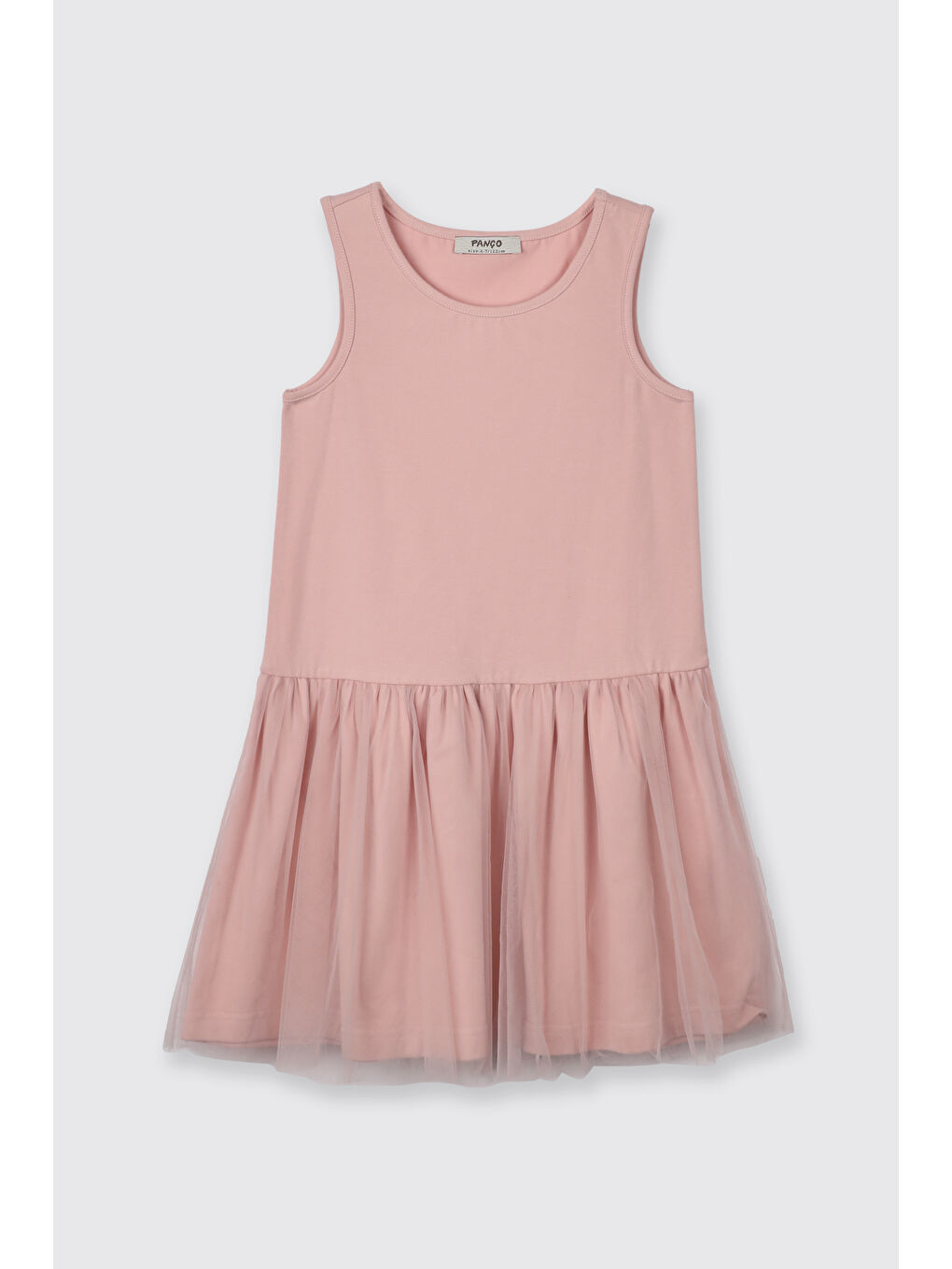 Pembe Kız Çocuk Eteği Tüllü 2 Parçalı Pudra Elbise-7