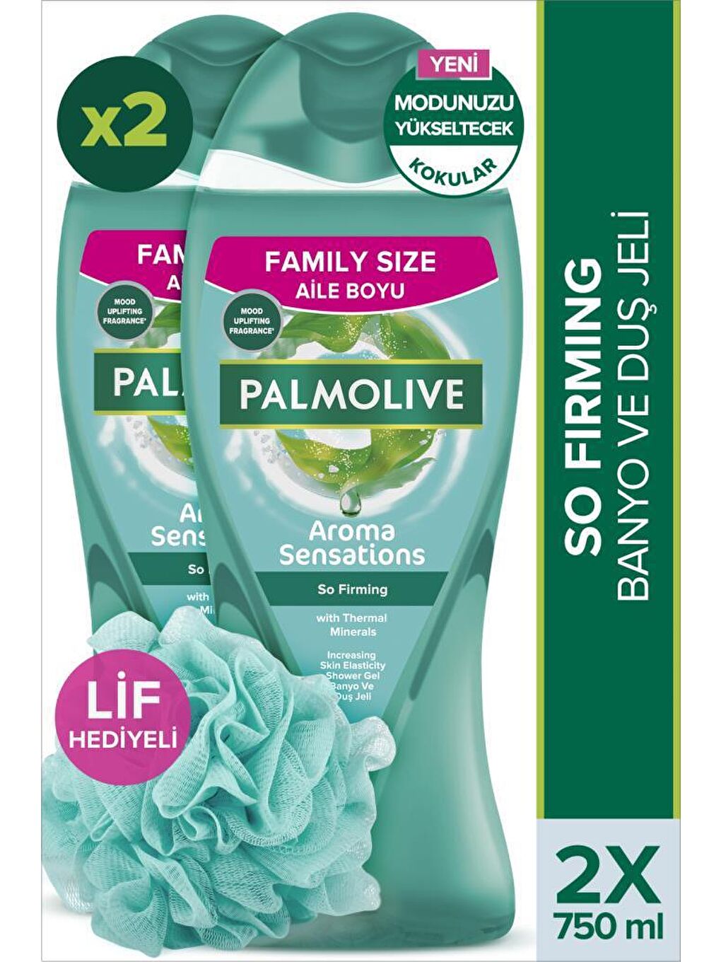 Palmolive Yeşil Aroma Sensations So Firm Deniz Yosunu Özü ile Banyo ve Duş Jeli 2x750 ml