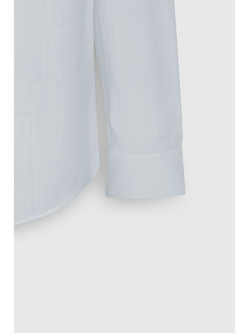 Erkek Açık Mavi Comfort Fit Rahat Kesim Gizli Düğme Yaka %100 Pamuk Flamlı Gömlek-7