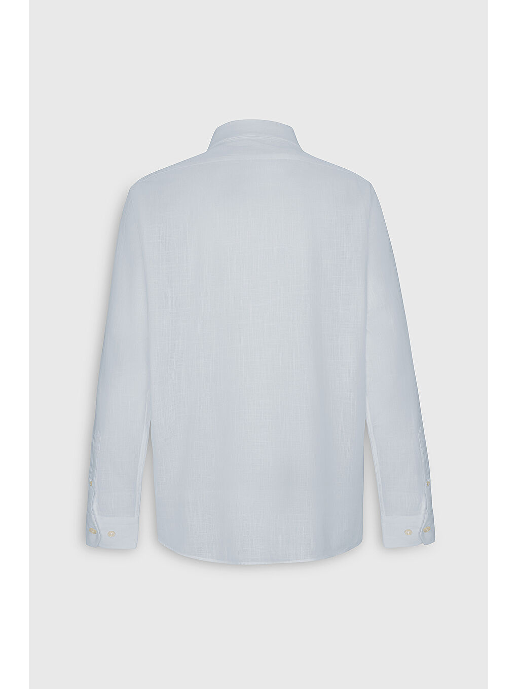 Erkek Açık Mavi Comfort Fit Rahat Kesim Gizli Düğme Yaka %100 Pamuk Flamlı Gömlek-8