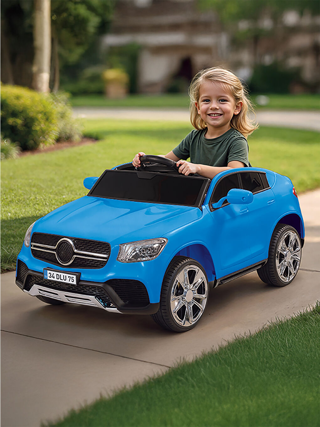 Grand SUV 12 Volt Uzaktan Kumandalı Akülü Araba Mavi