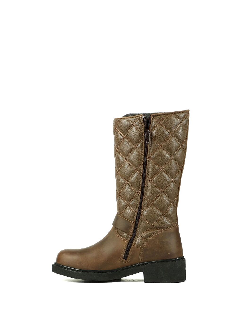 Bej Garson Hakiki Deri Kum Kadın Çizme-3