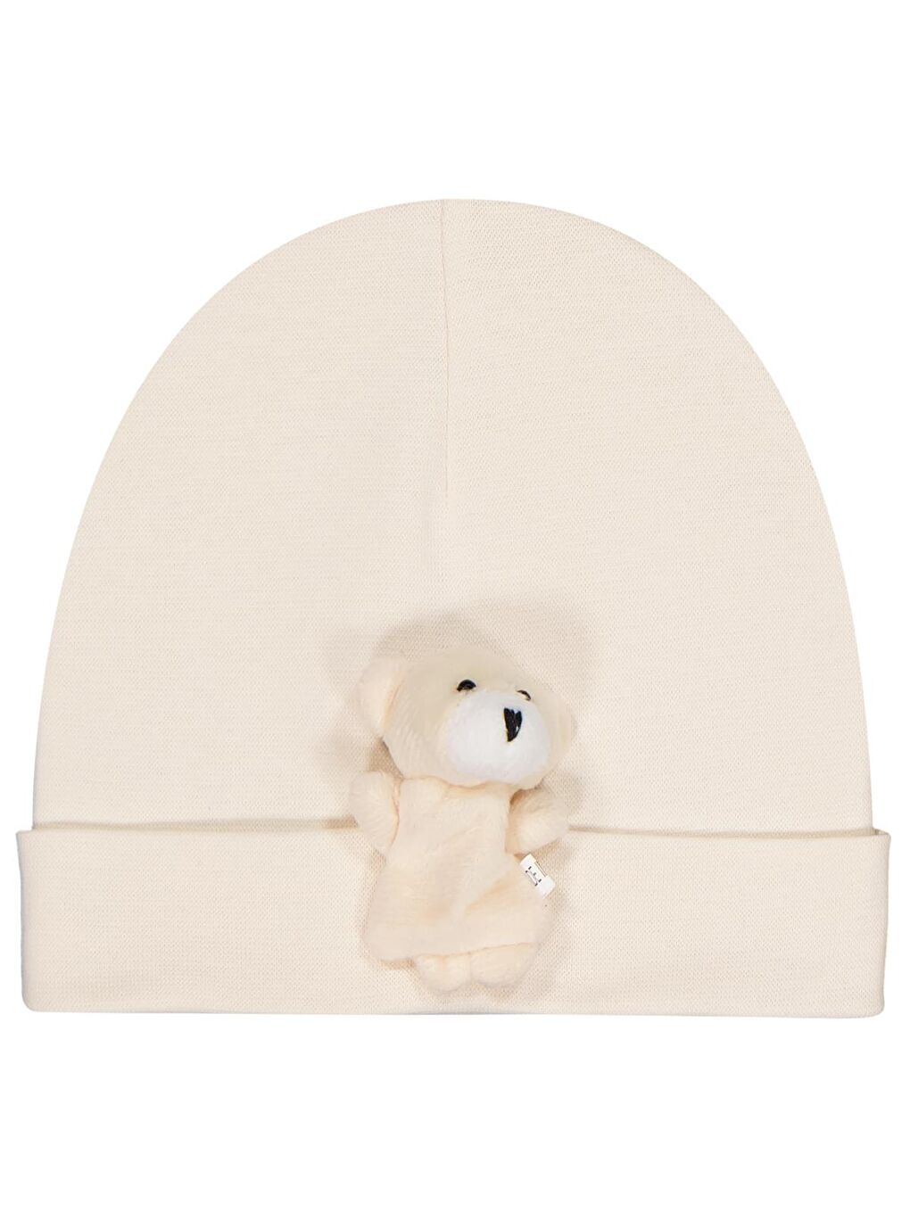Baby Küçük Oyuncaklı Bebe Şapka Bere ve Setler - Ekru Standart