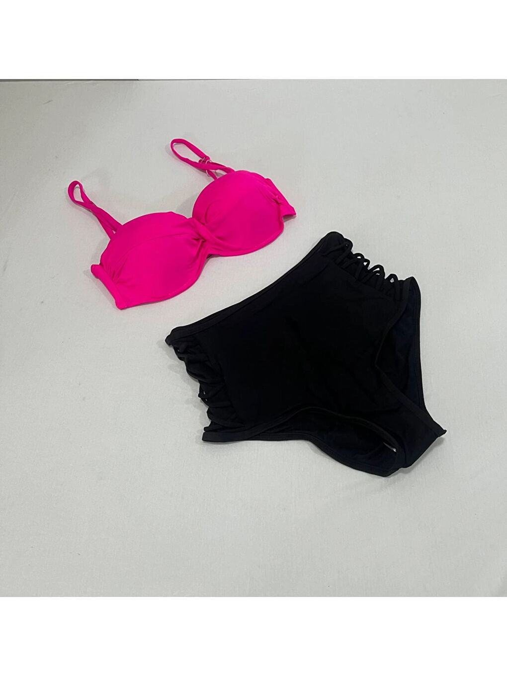 Kadın Fuşya İnce Askılı 3 Parça Bikini Takımı HZL25S-LC216-2