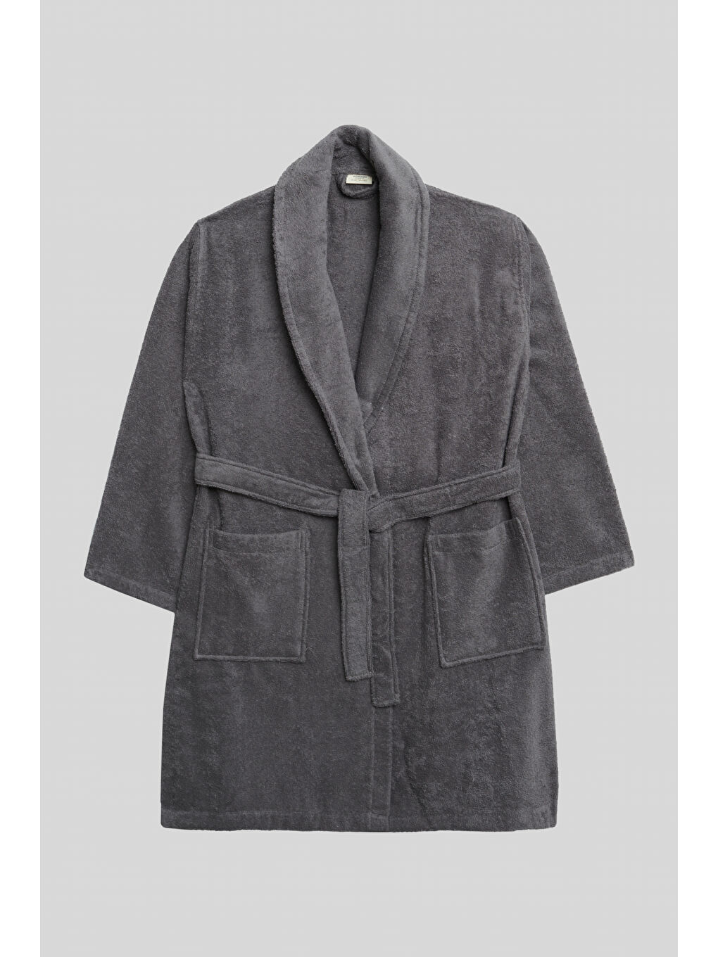 Antrasit %100 Pamuk Bornoz