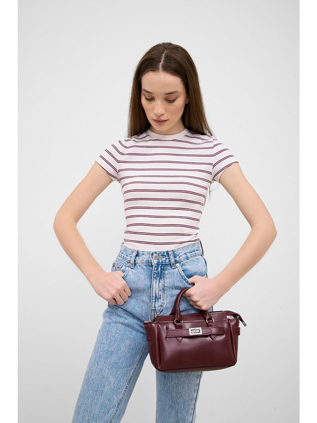 Buch Mini Çapraz Çanta Bordo-2