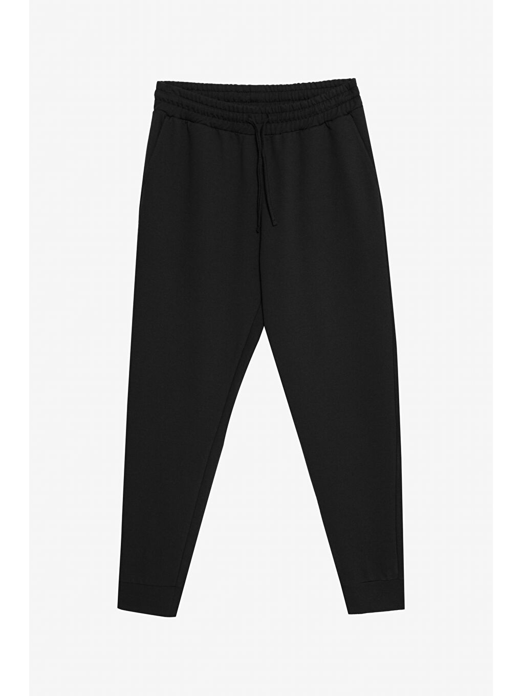 Erkek Haki-Siyah Pamuklu Standart Fit Normal Kesim Kapüşonlu Kanguru Cepli Eşofman Takımı-10