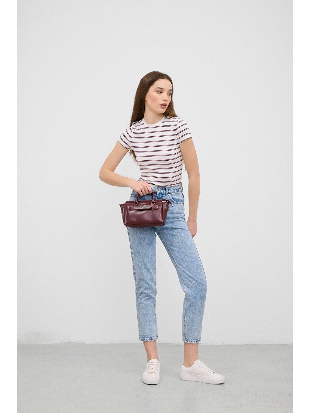 Buch Mini Çapraz Çanta Bordo-3