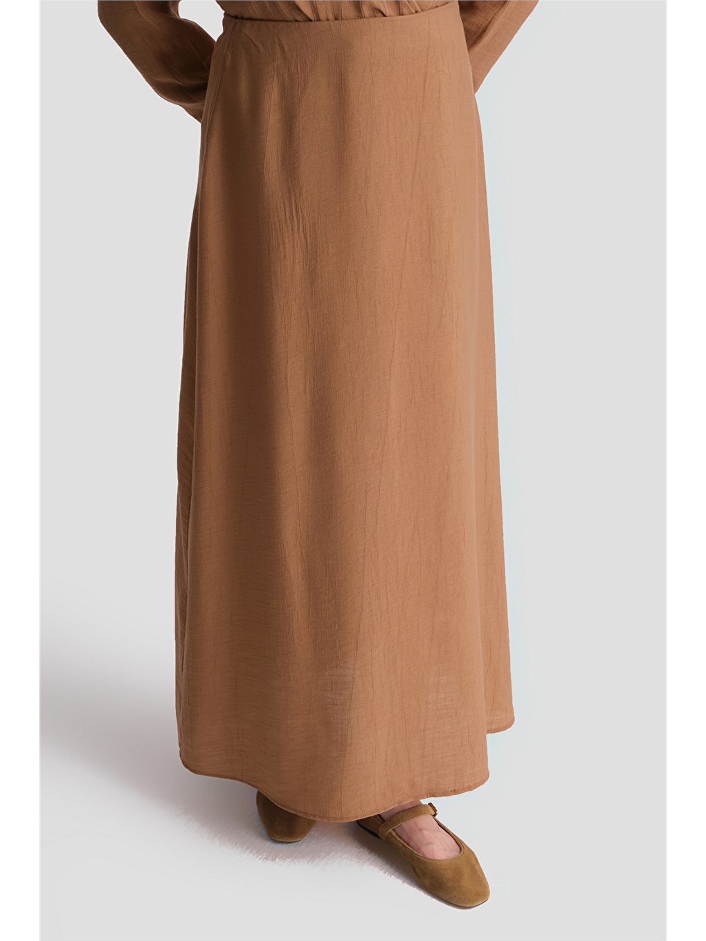 Kahverengi Aksesuar Detaylı Takım Camel-6