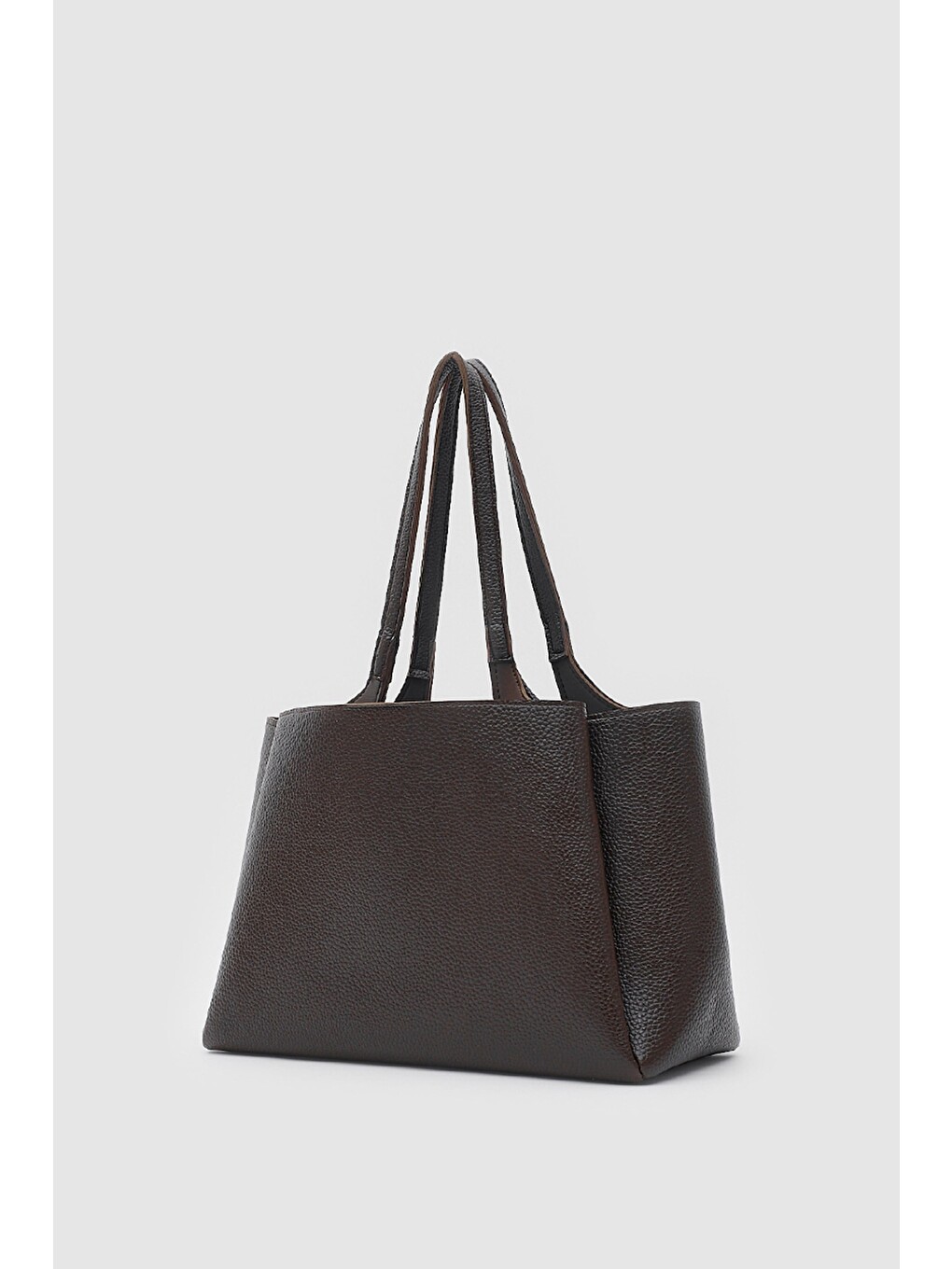 Kahverengi Maksi Tote Çanta Acı Kahve-1