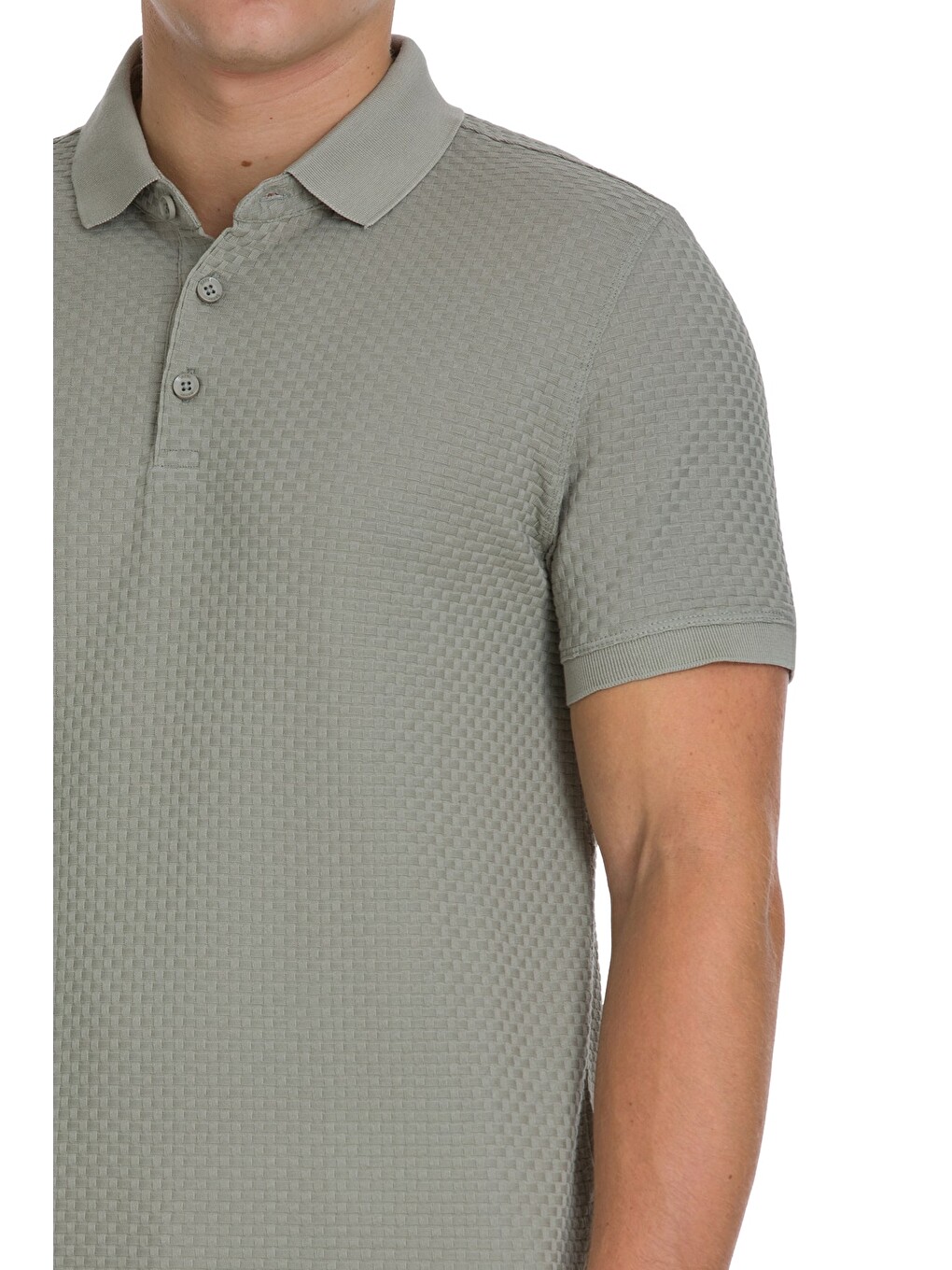 Haki Regular Fit 100% Pamuk Polo Yaka Merserize Tişört-3