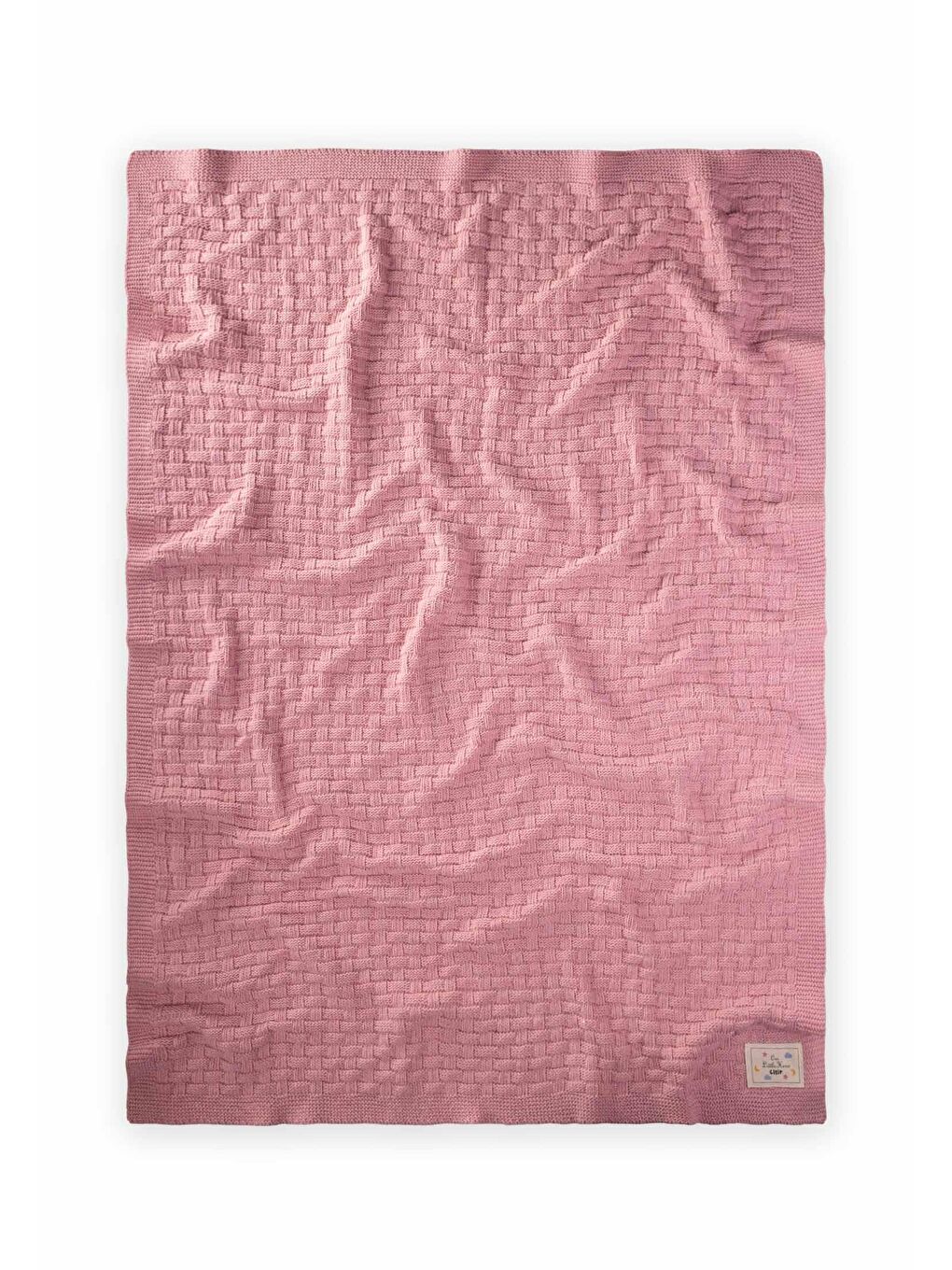 CİGİT Pembe Roma Desen Triko Battaniye 80X100Cm Pembe - 1