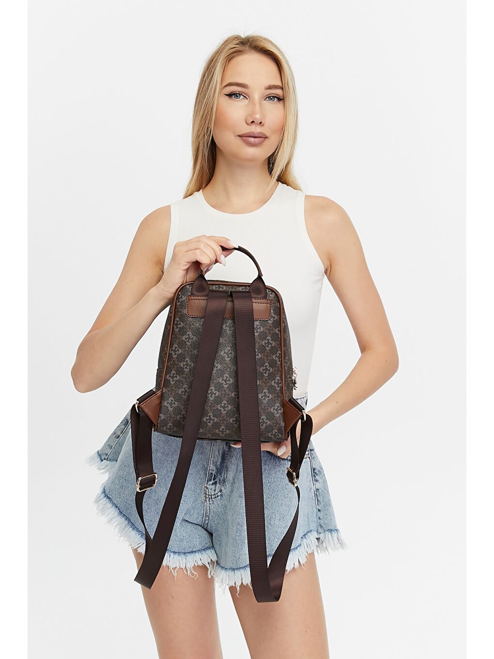 Kahverengi Kadın Sırt Çantası-3